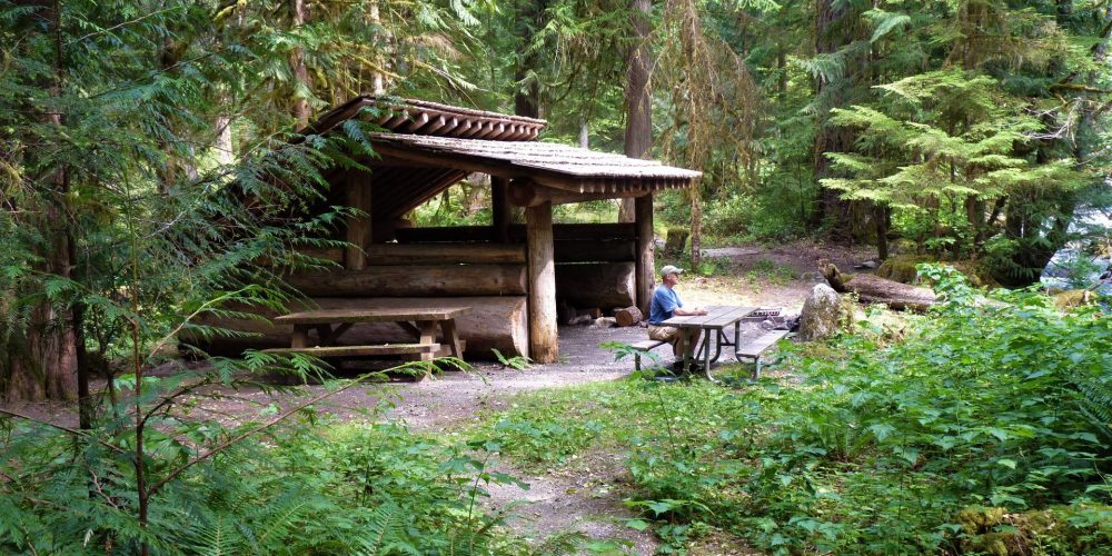 Buck Creek Campground Shelter, photo by Martha Rasmussen