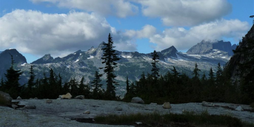 Looking south from Squire Creek Pass, photo by Martha Rasmussen