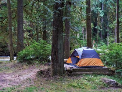 Camping at Buck Creek Campground photo by Martha Rasmussen