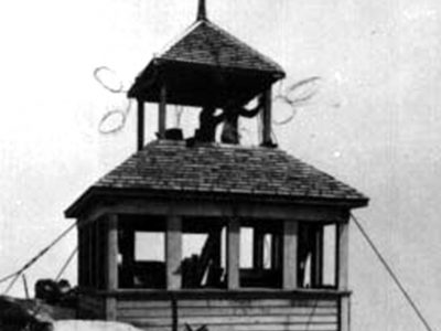 Mt Pugh Fire Lookout in 1927, photo USFS