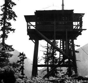 North Fork  Bench Fire Lookout in 1937, photo USFS